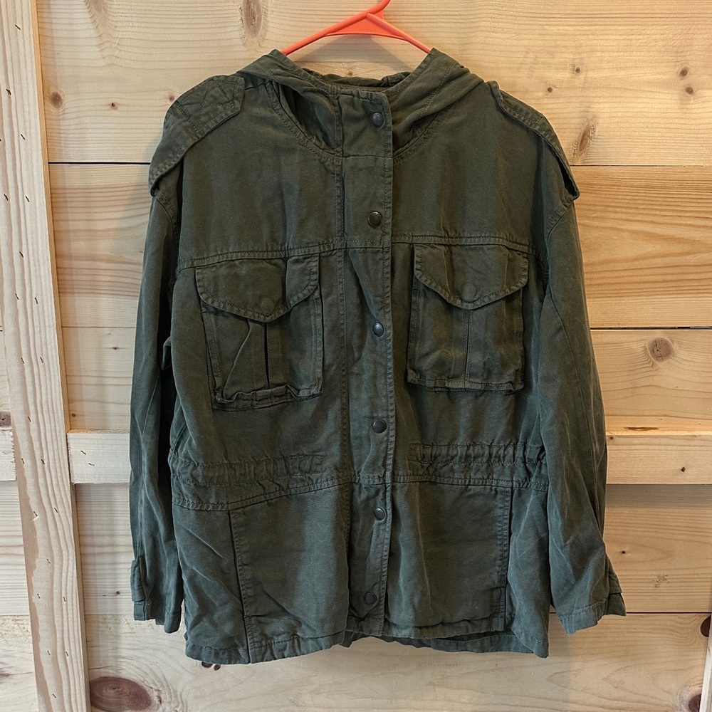 American Eagle Outfitters Khaki Utility Jacket Size S
